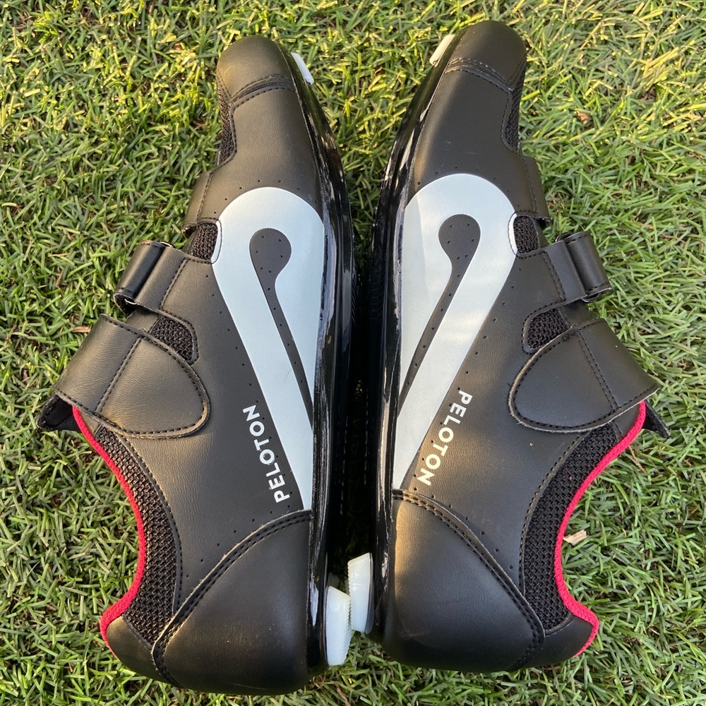 Peloton cycling shoes, without clips. Good condition, lots of life left!